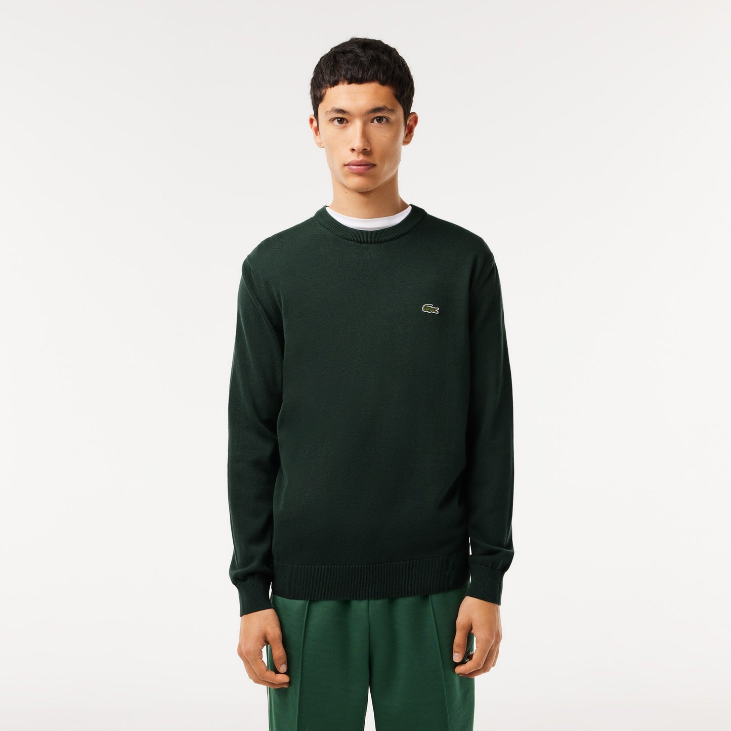 Black cotton crew neck pullover Lacoste - AH1985/031