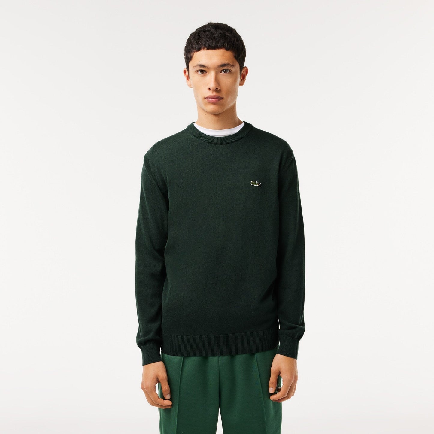 Light blue cotton crew neck pullover Lacoste - AH1985/HBP