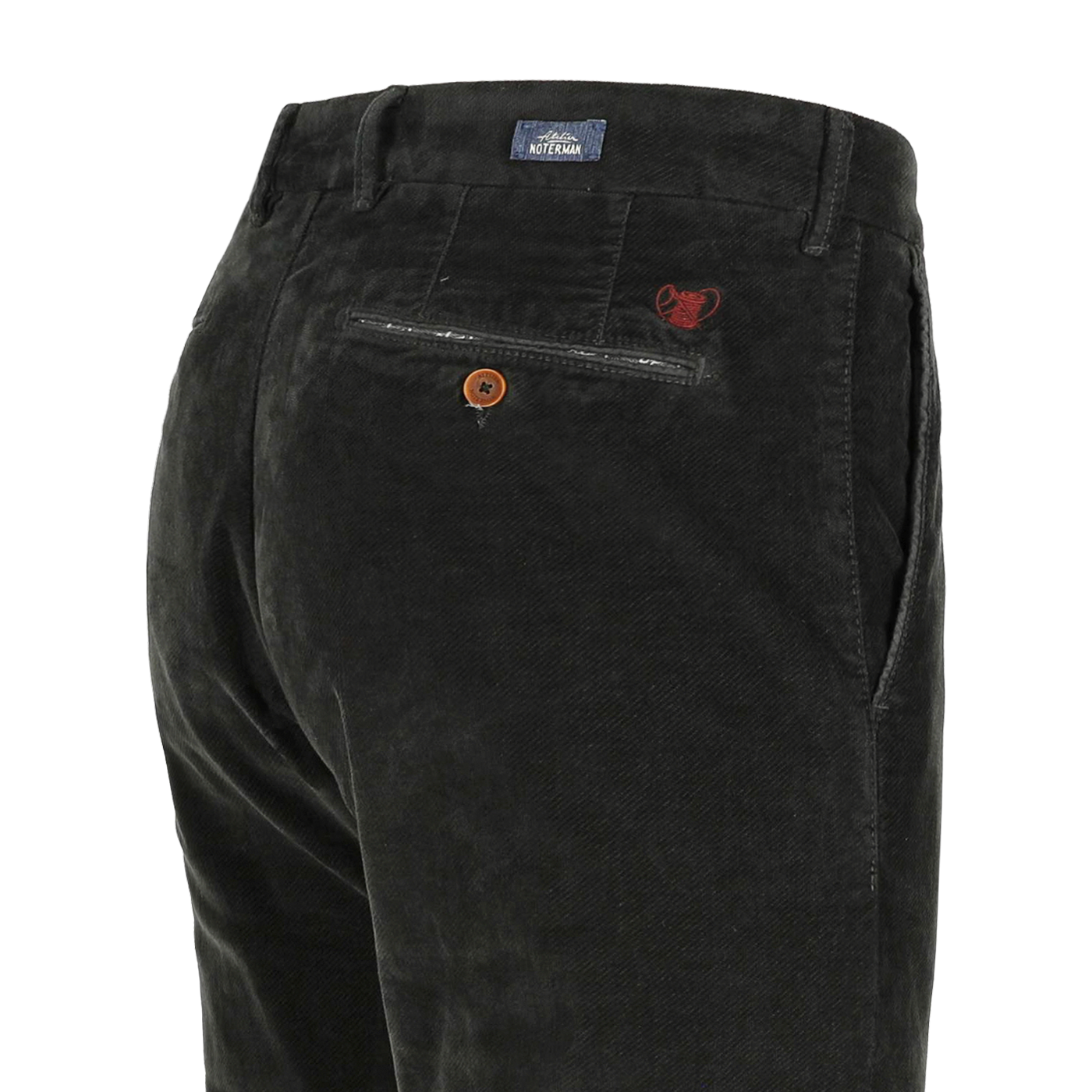 Burgundy moleskin slim fit trousers Atelier Noterman - ATN05-A78 1950/408