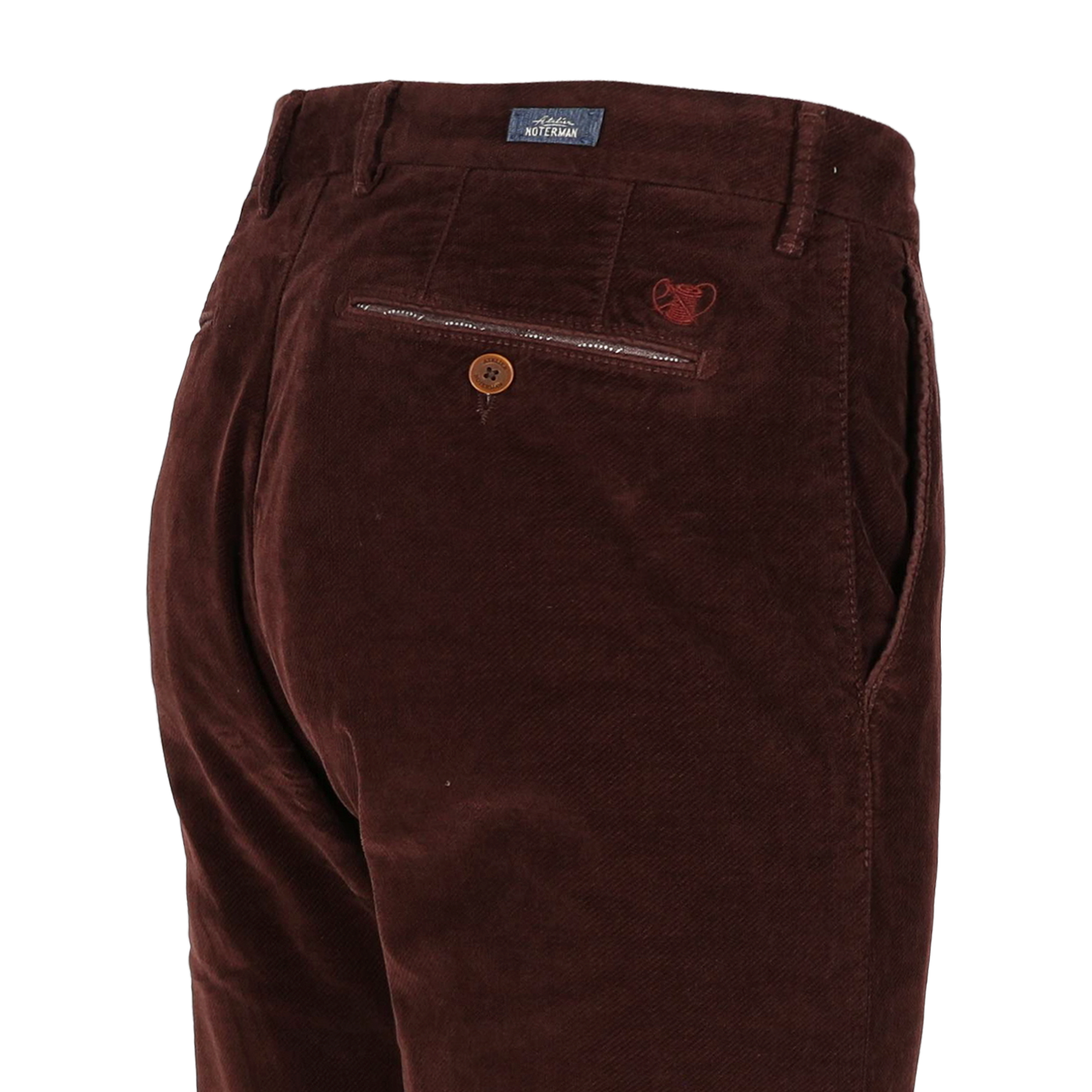 Burgundy moleskin slim fit trousers Atelier Noterman - ATN05-A78 1950/408