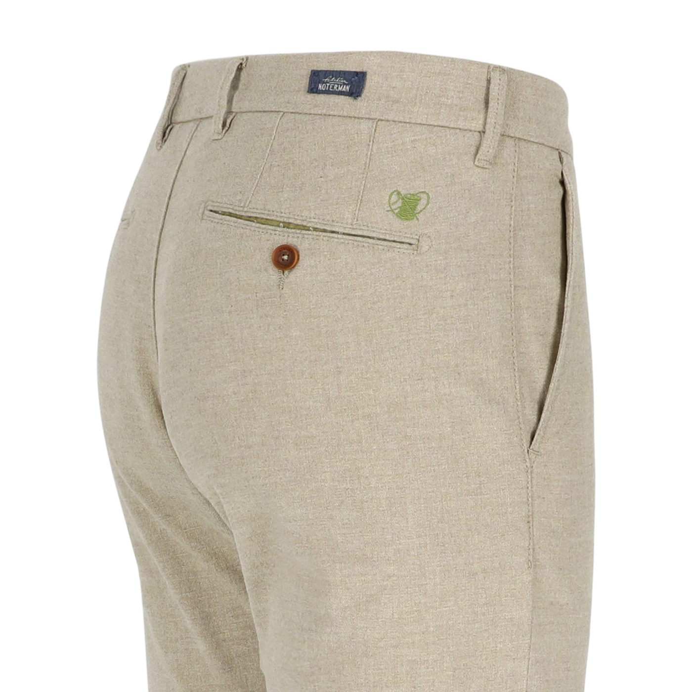Beige cotton slim fit trousers Atelier Noterman - ATN05-A80 1937/725