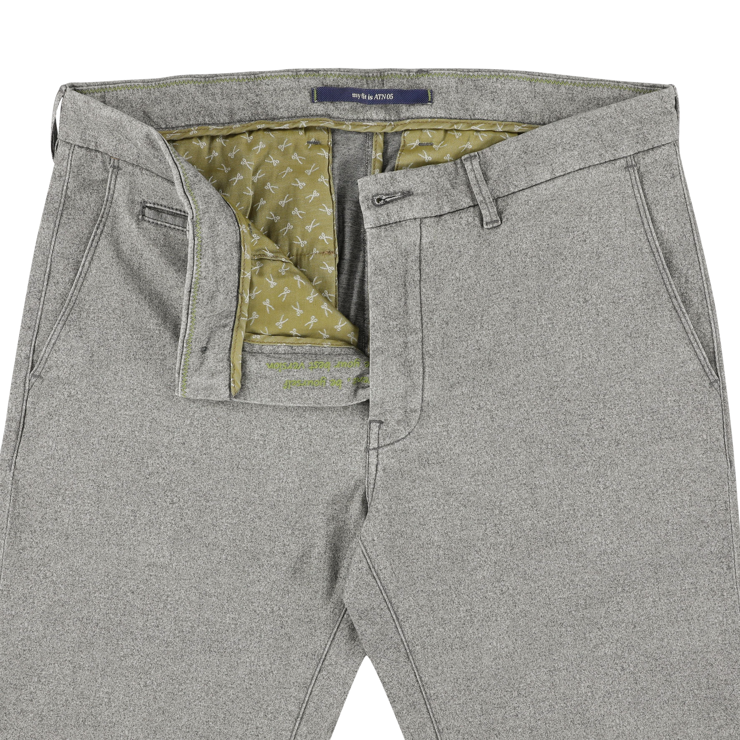 Light grey cotton slim fit trousers Atelier Noterman - ATN05-A81 1727/710