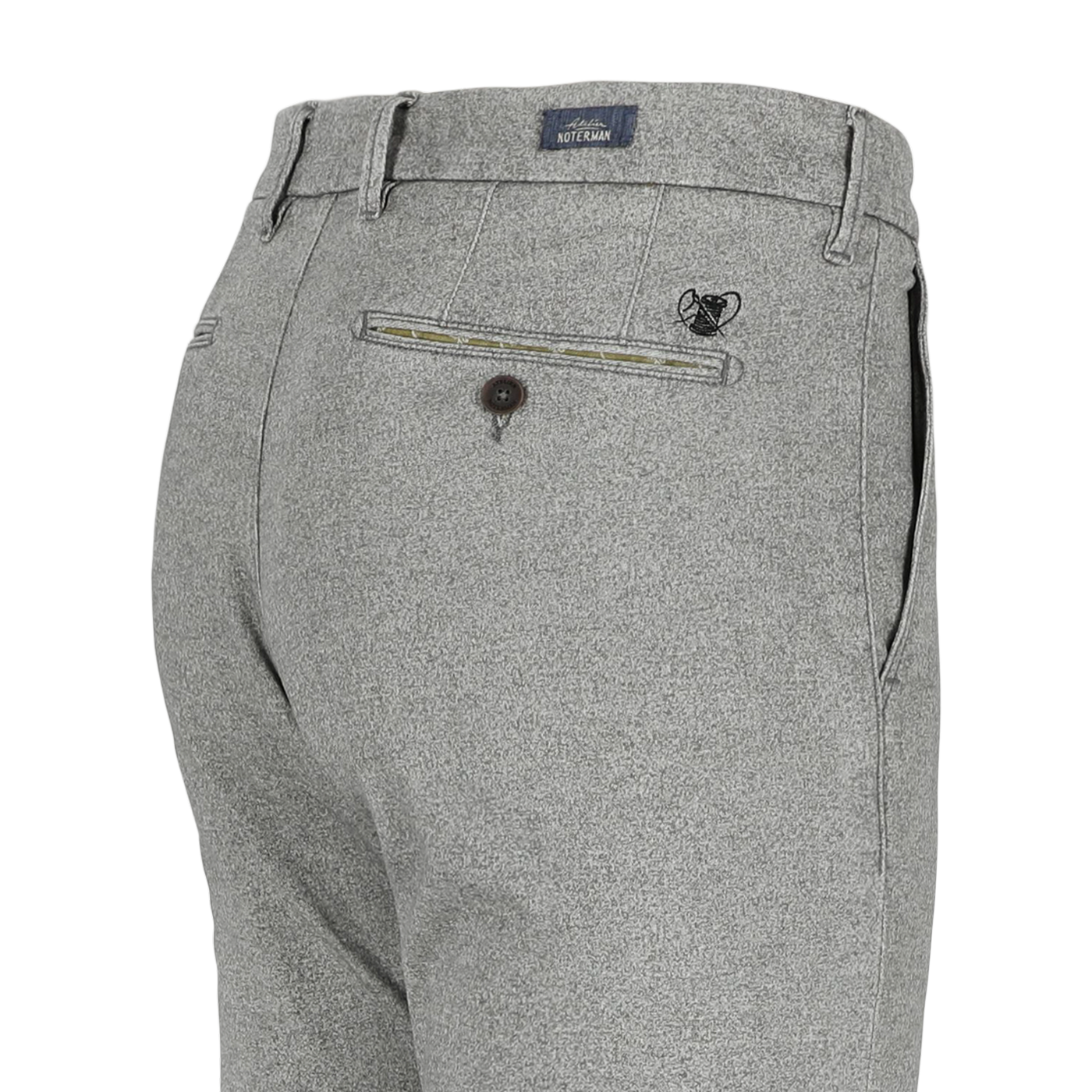 Light grey cotton slim fit trousers Atelier Noterman - ATN05-A81 1727/710
