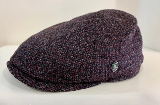 Brown red structured woolen cap City Sport - 5293