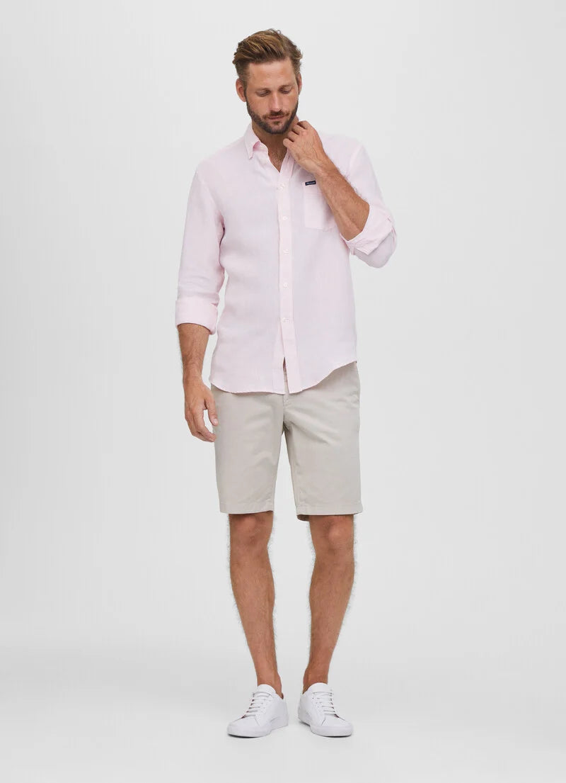 Pïnk linnen regular fit shirt Façonnable - FM301804/327