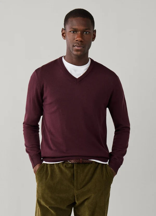 Green woolen V-neck pullover Façonnable - FM700407/791