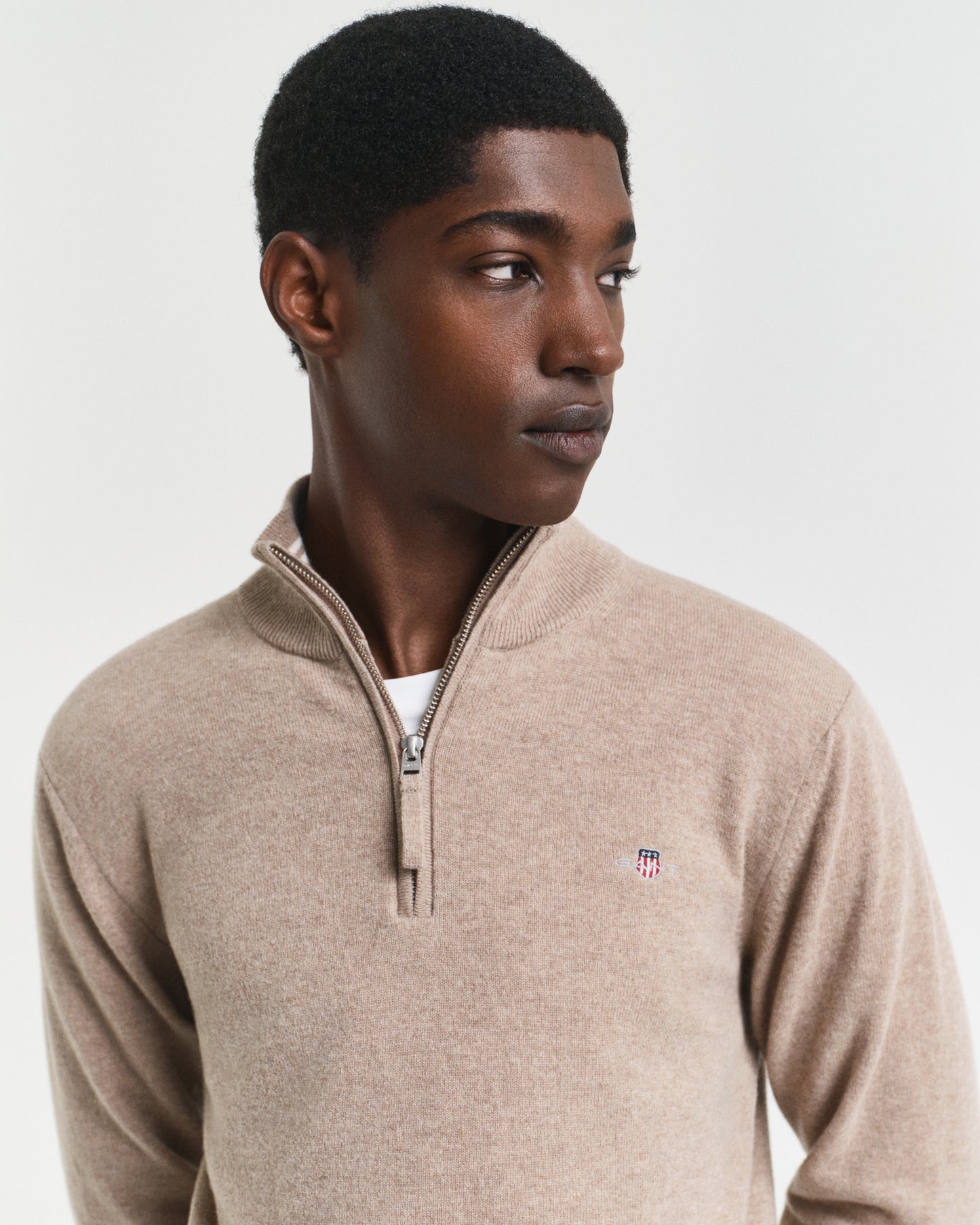 Sand woolen half zip pullover Gant - 87213/295