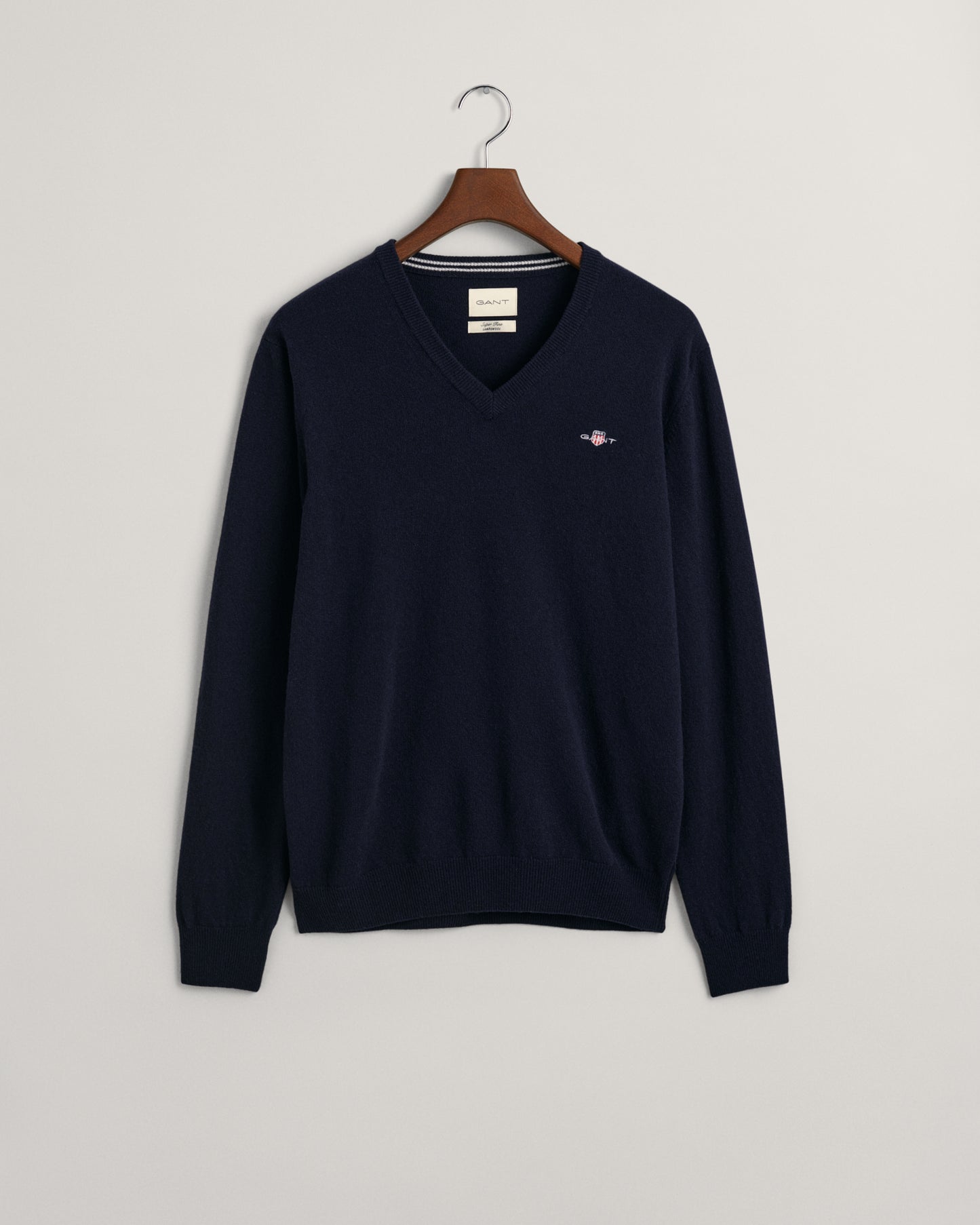 Light grey lambswool V-neck pullover Gant - 87212/93