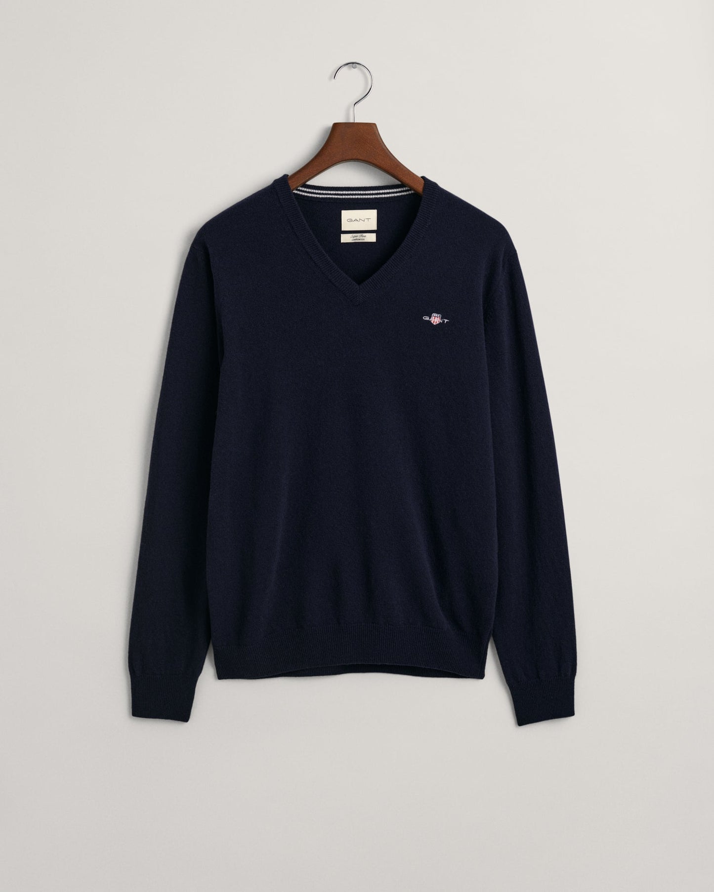 Dark green lambswool V-neck pullover Gant - 87212/374