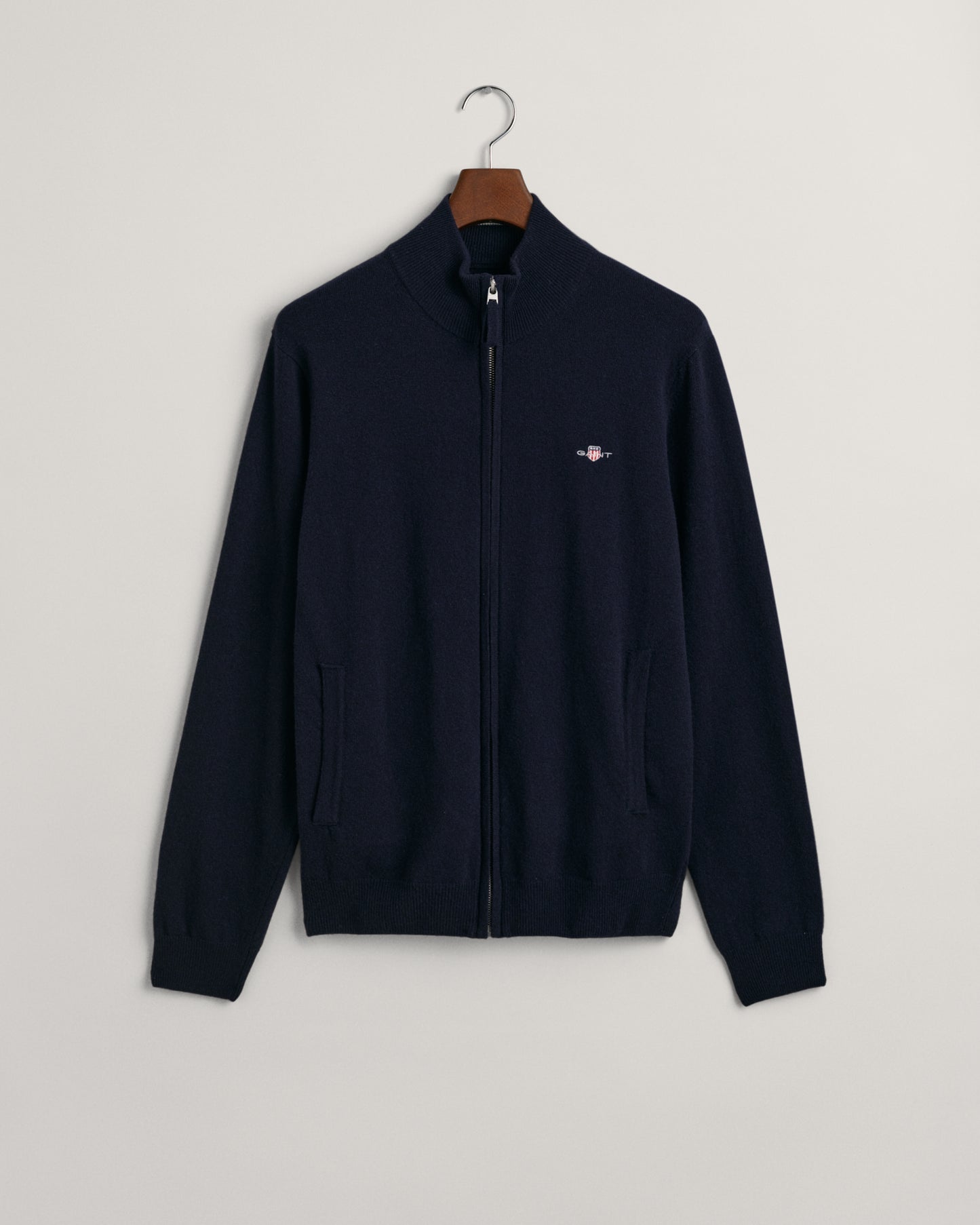 Navy woolen zip cardigan Gant - 87214/410