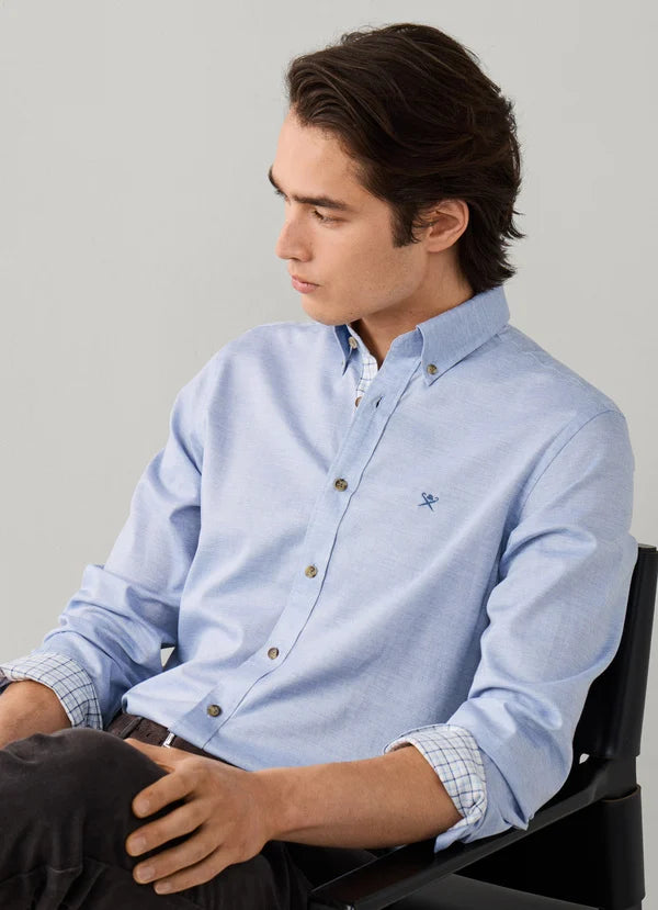 Brown cotton tailored fit shirt Hackett - HM3010855/831