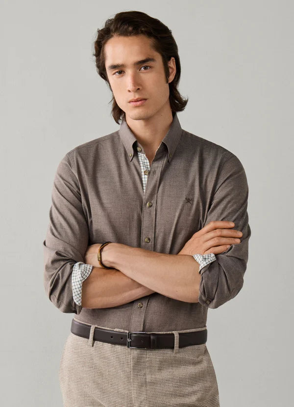 Light blue cotton tailored fit shirt Hackett - HM3010855/501