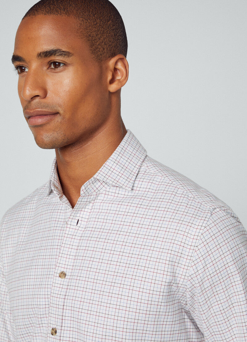 Yellow checkered classic fit flannel shirt Hackett - HM309592/8AC