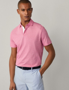 Aqua cotton linnen classic fit polo Hackett - HM563438/507