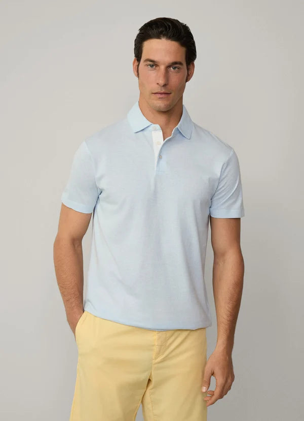 Raspberry cotton linnen classic fit polo Hackett - HM563438/343
