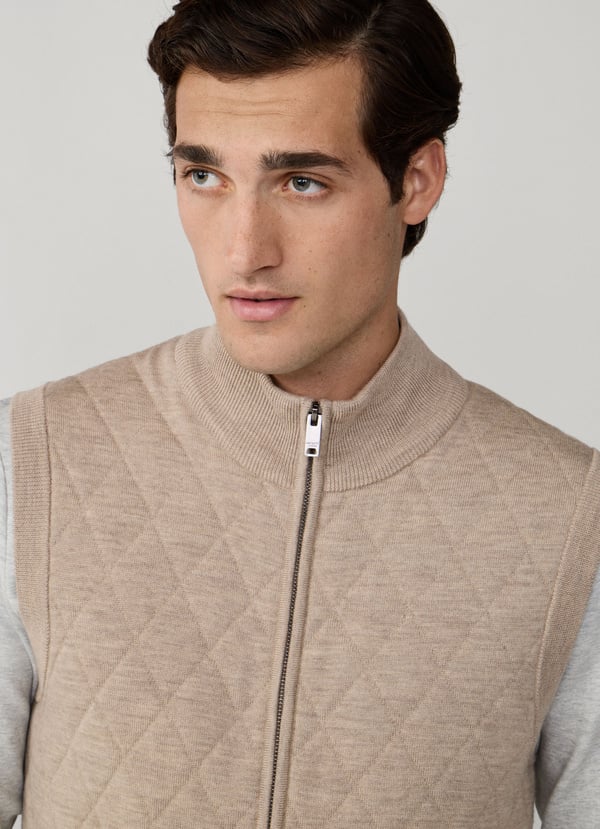 Beige wollen bodywarmer Hackett - HM700057/845