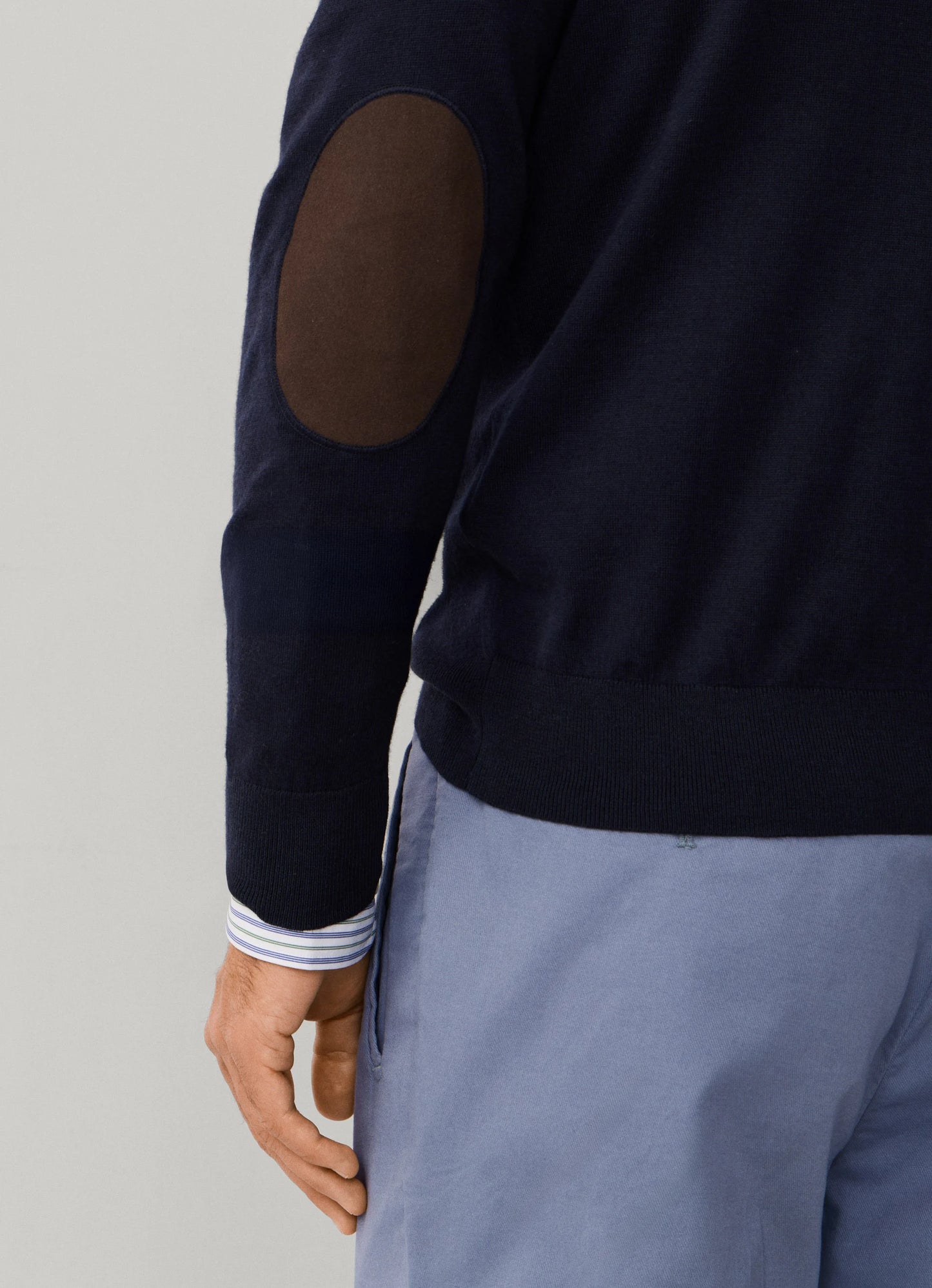 Blue cotton cashmere crew neck pullover Hackett - HM7000176/573