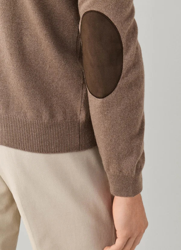 Dark beige crew neck pullover Hackett - HM7000242/816