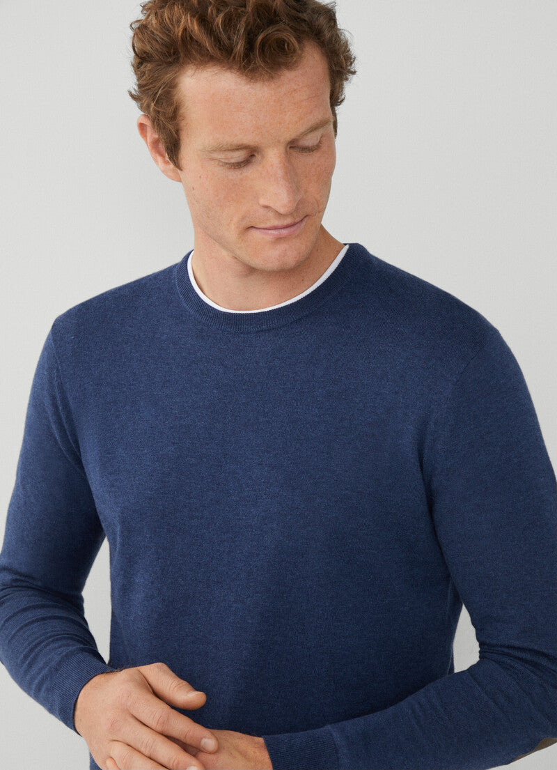 Green cotton cashmere crew neck pullover Hackett - HM703085/703