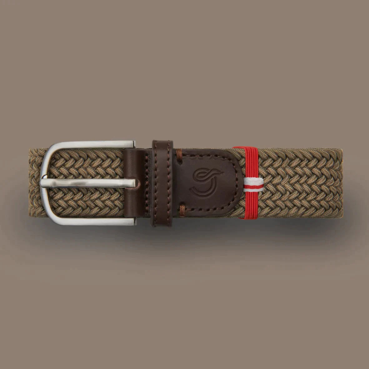 Dark grey cotton elastic woven belt La Boucle - 100975 Harvard