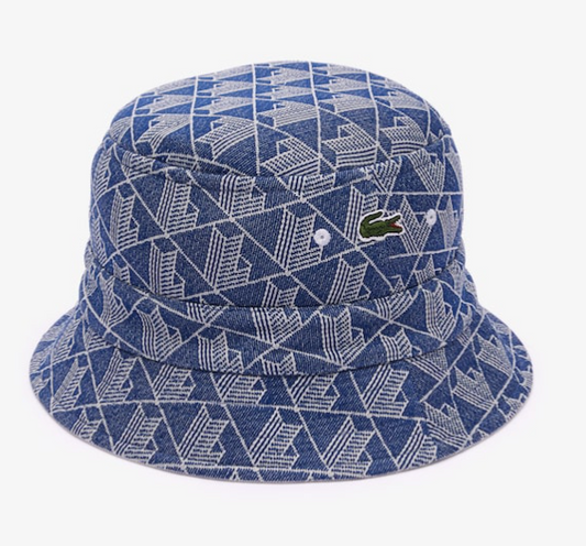 Blue bucket hat with print Lacoste - RK7593/QIE