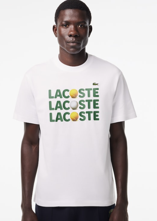 White cotton crew neck T-shirt Lacoste - TH7370/001