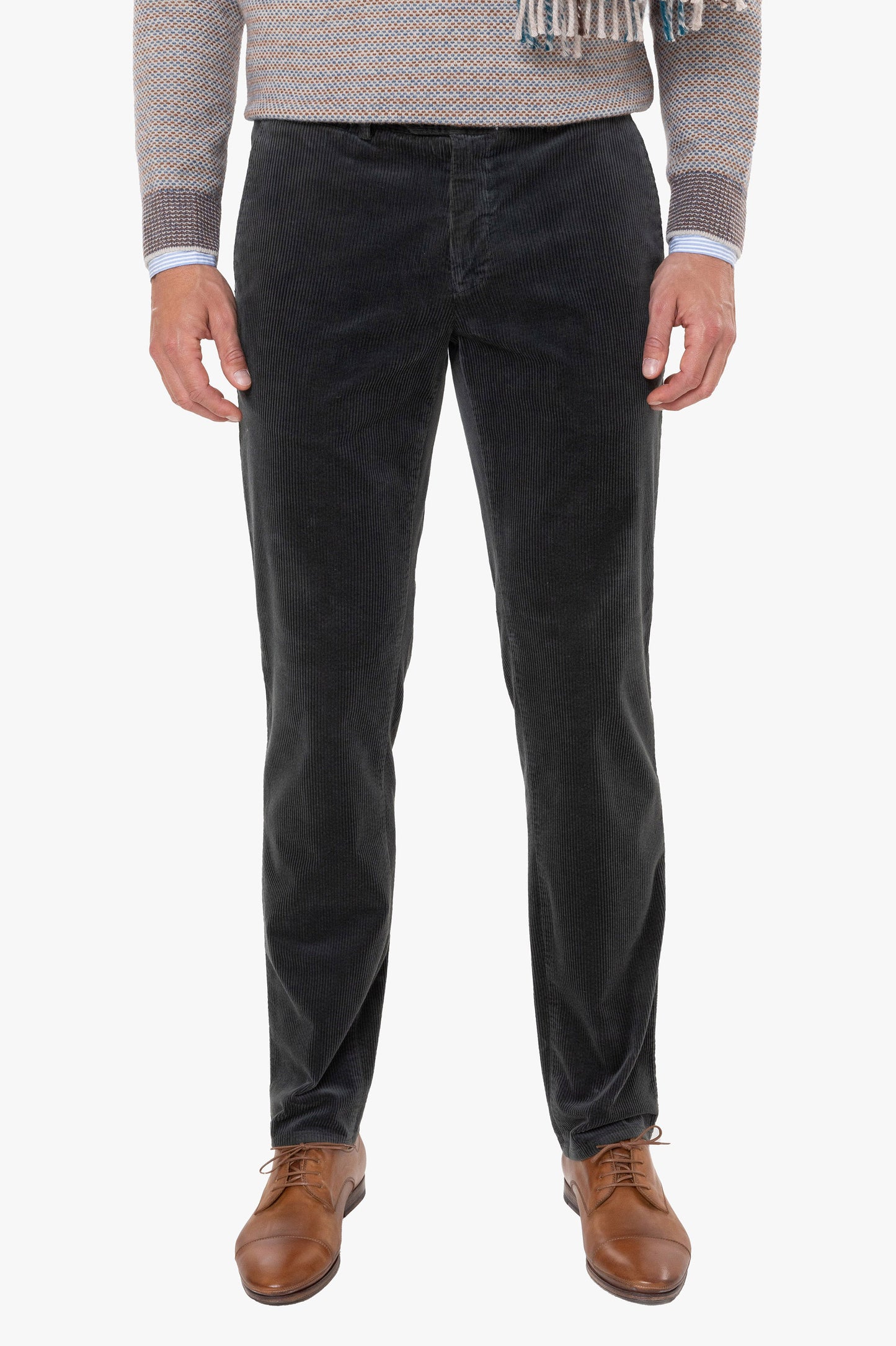 Blue corduroy regular fit trousers Magnus Zilton - 55/312