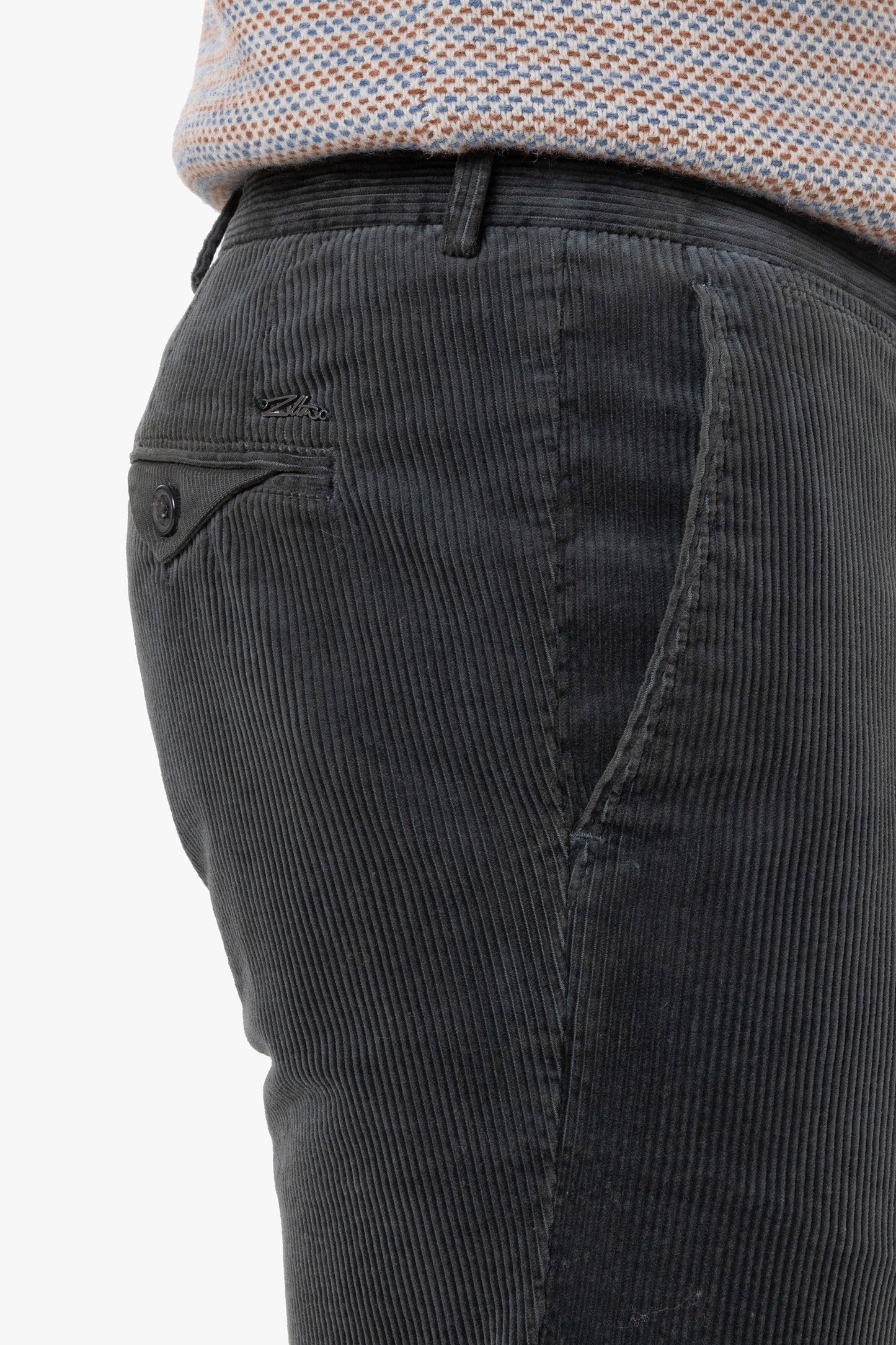 Blue corduroy regular fit trousers Magnus Zilton - 55/312