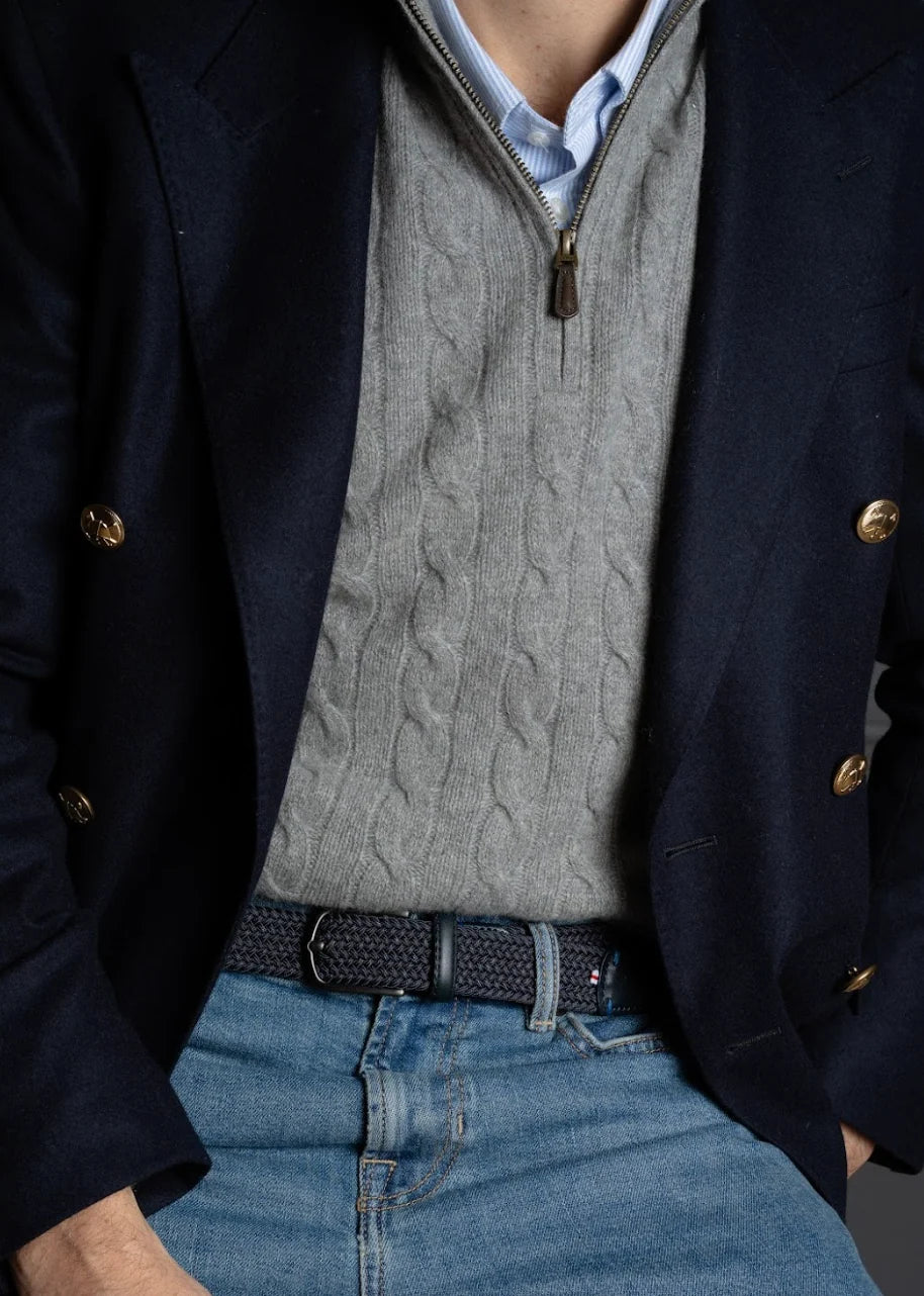 Navy cotton elastic belt La Boucle - Memphis