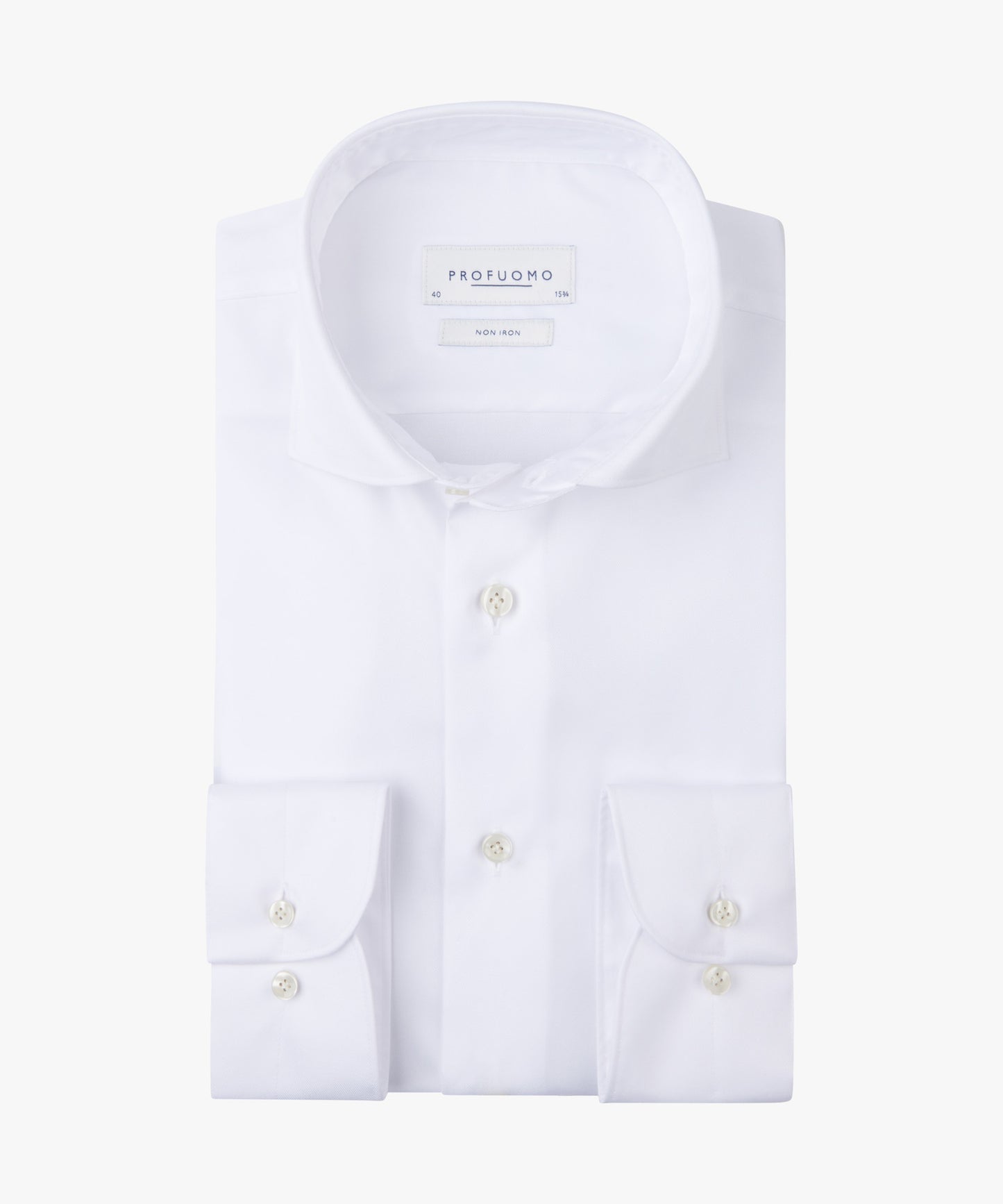 White cotton slim fit shirt Profuomo - PP2H00010A-B