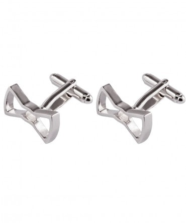 Silver bowtie cufflinks Profuomo - PP3MAF415A