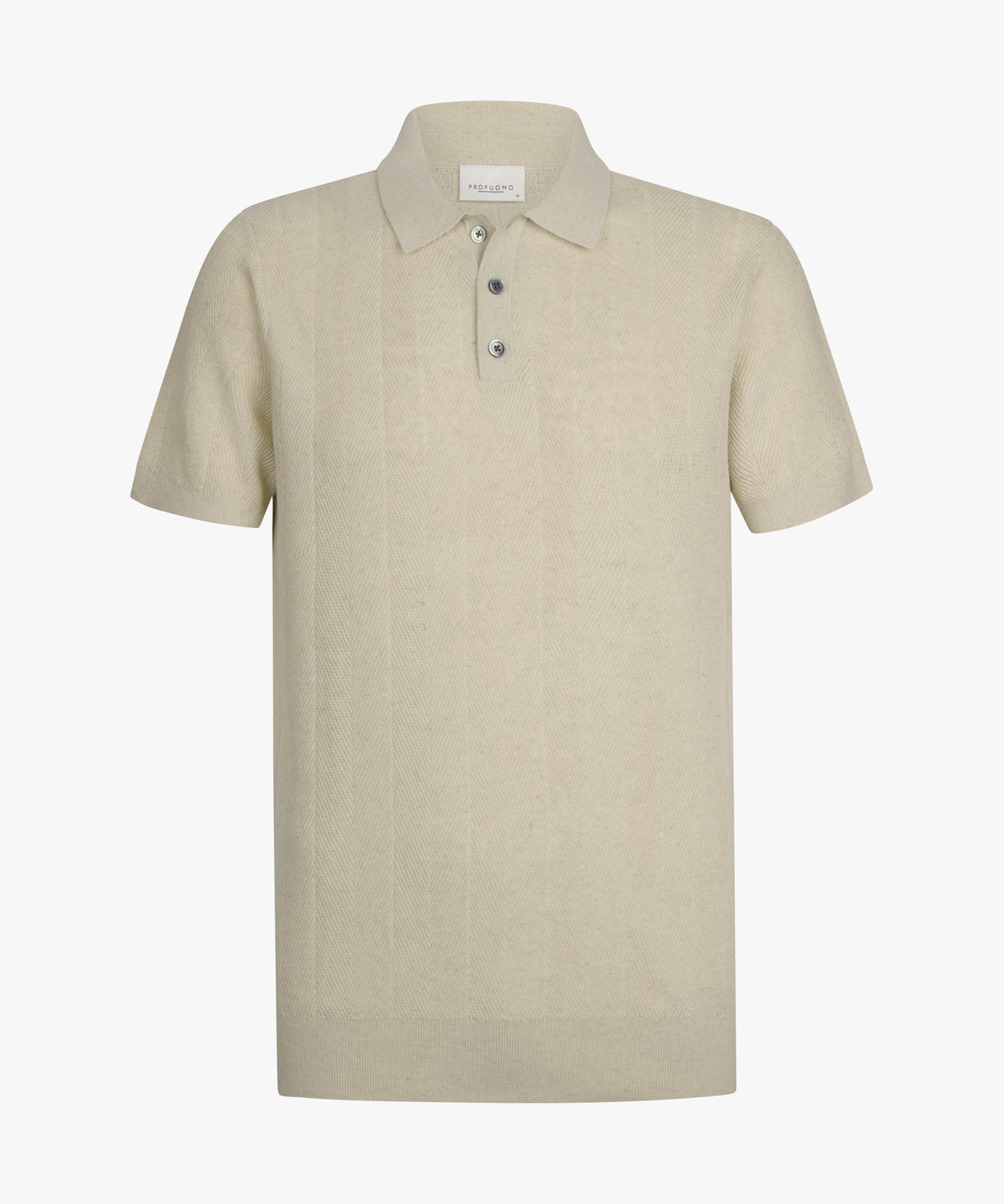 Sand cotton linnen knitted polo Profuomo - PPXD10003D