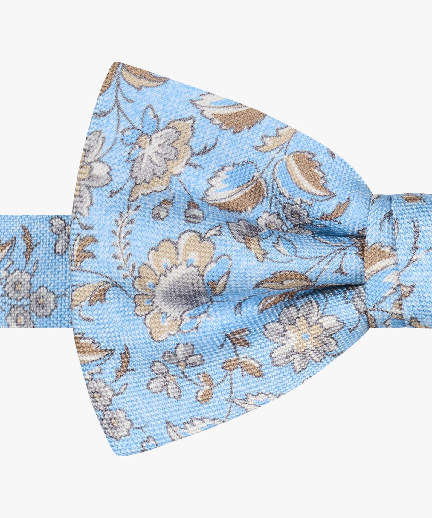 Bruine zijden vlinderdas met print Profuomo - PPXV10042A-B-C