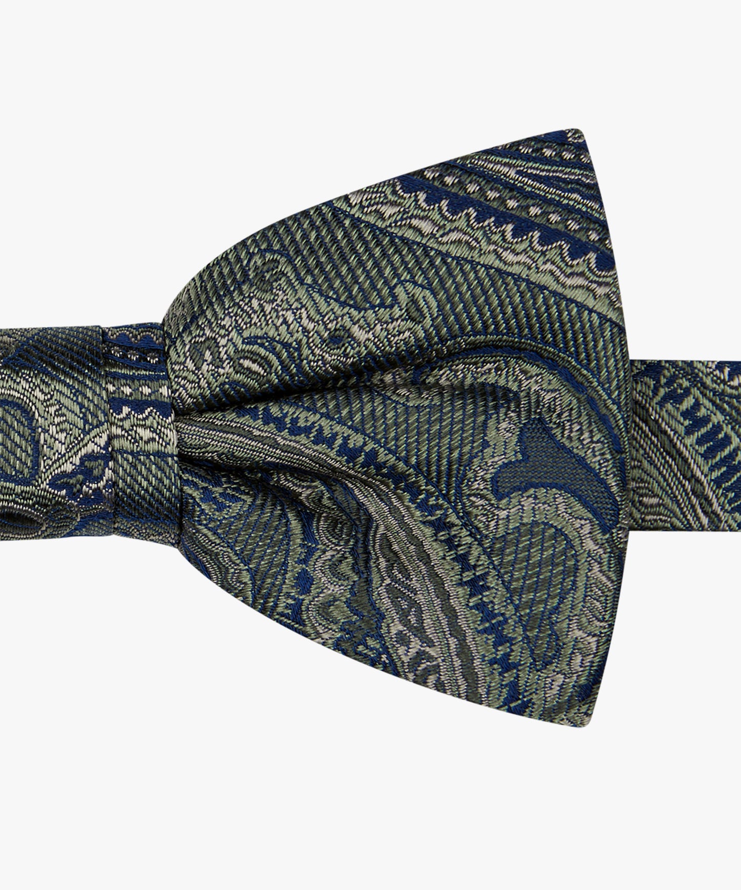 Green silk bowtie with paisley print Profuomo - PPXV30042D
