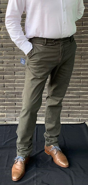 Navy cotton low fit trousers Per Steff - Limo 1587/018