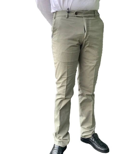 navy katoenen low fit broek Per Steff - Limo 1797/018