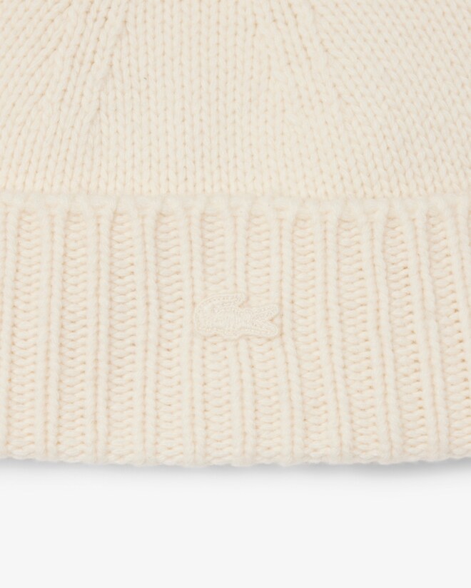 Offwhite knitted beanie Lacoste - RB4163-53/XFJ