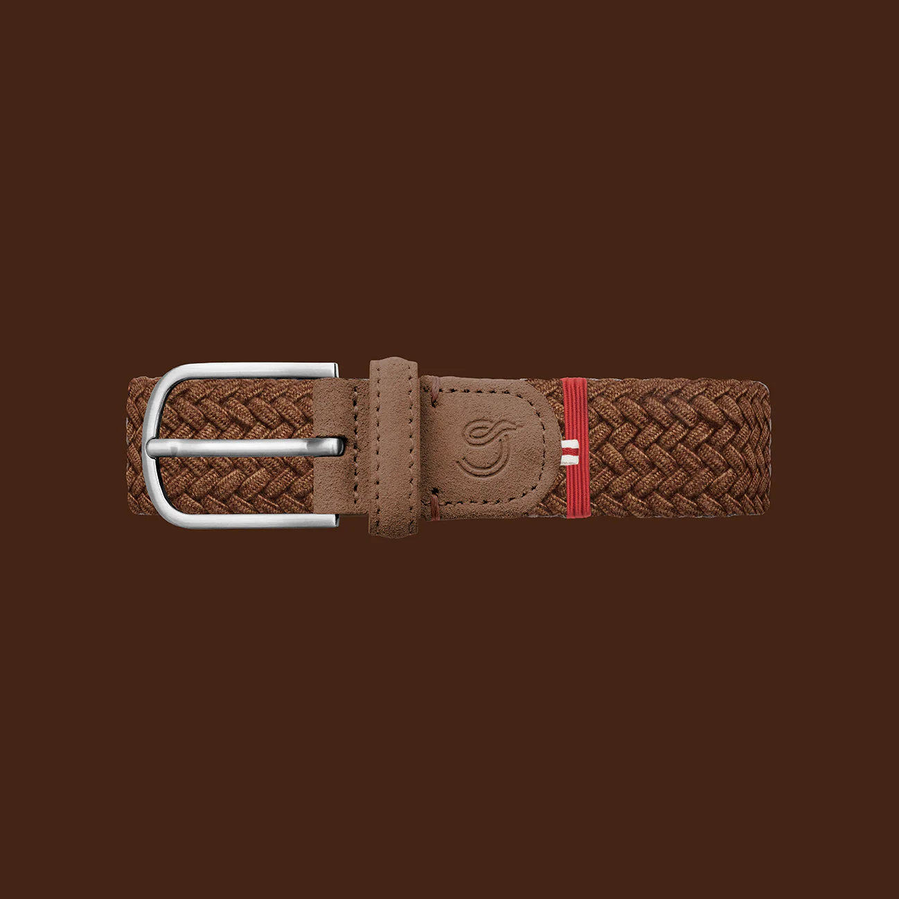 Camel suede wool effect elastic woven belt La Boucle - Shetland