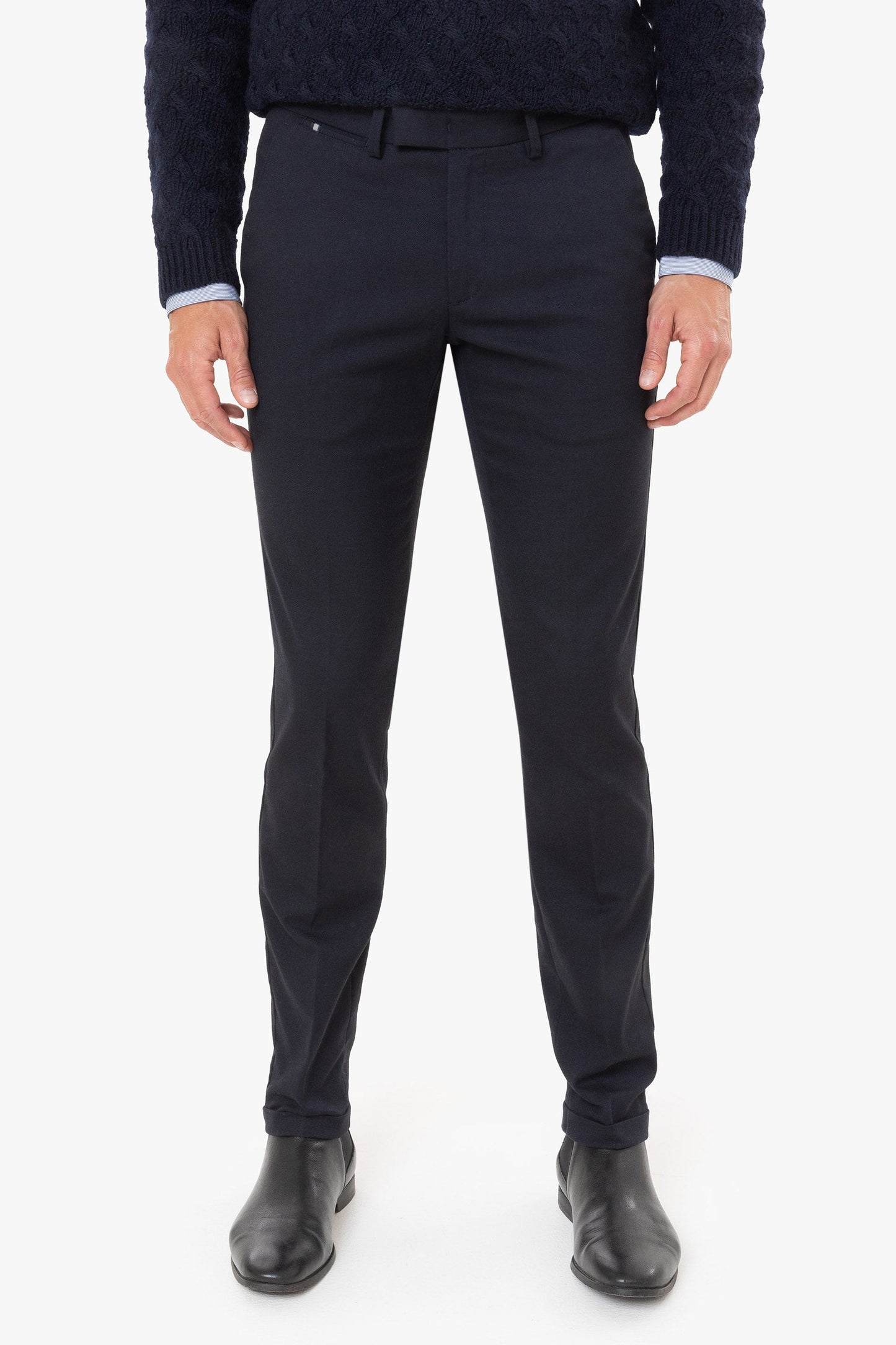 Navy slim fit broek Zilton - Sidney-D 33/393