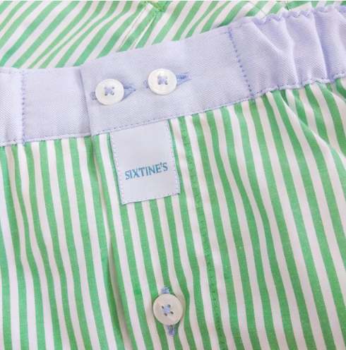 Green striped boxershort Sixtine's -Amelia