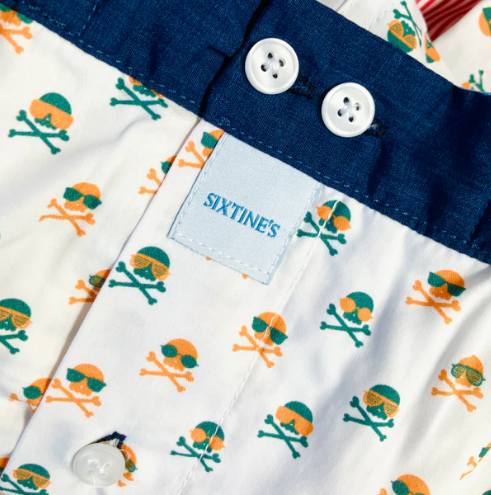 Witte boxershort met schedels Sixtine's - Estelle