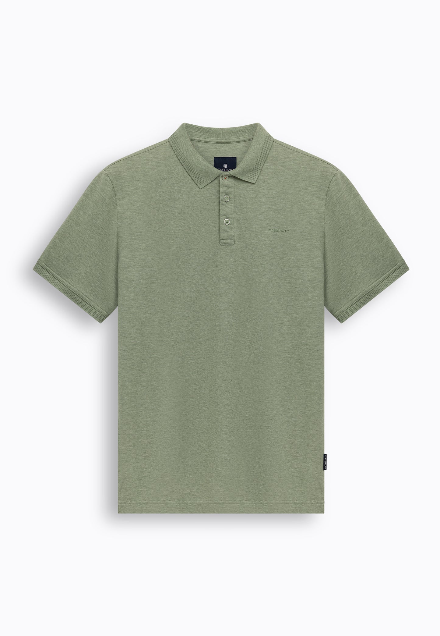Green cotton regular fit polo State of Art - 16401/3100