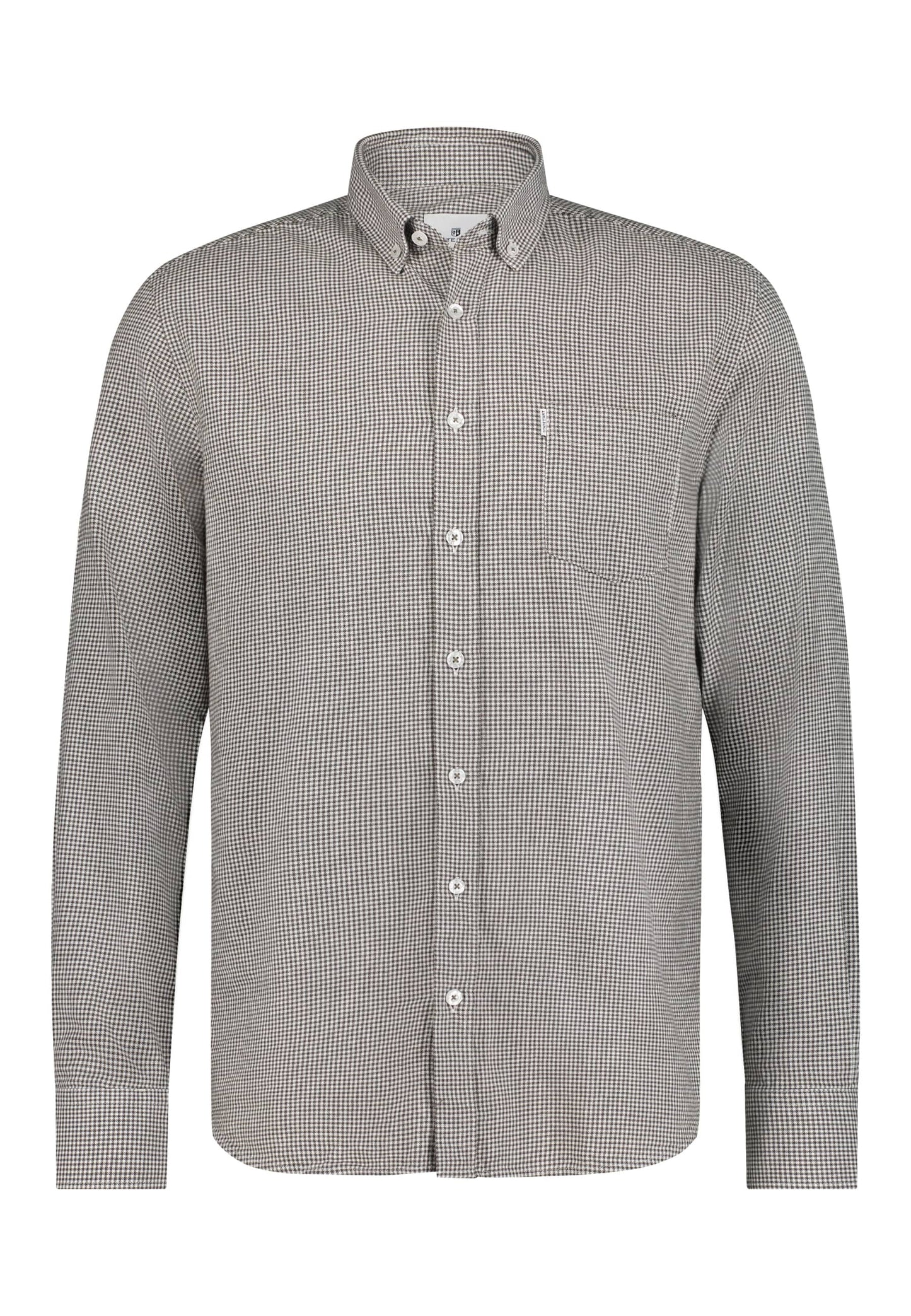 Dark brown checkered flannel regular fit shirt State of Art - 23241/1137