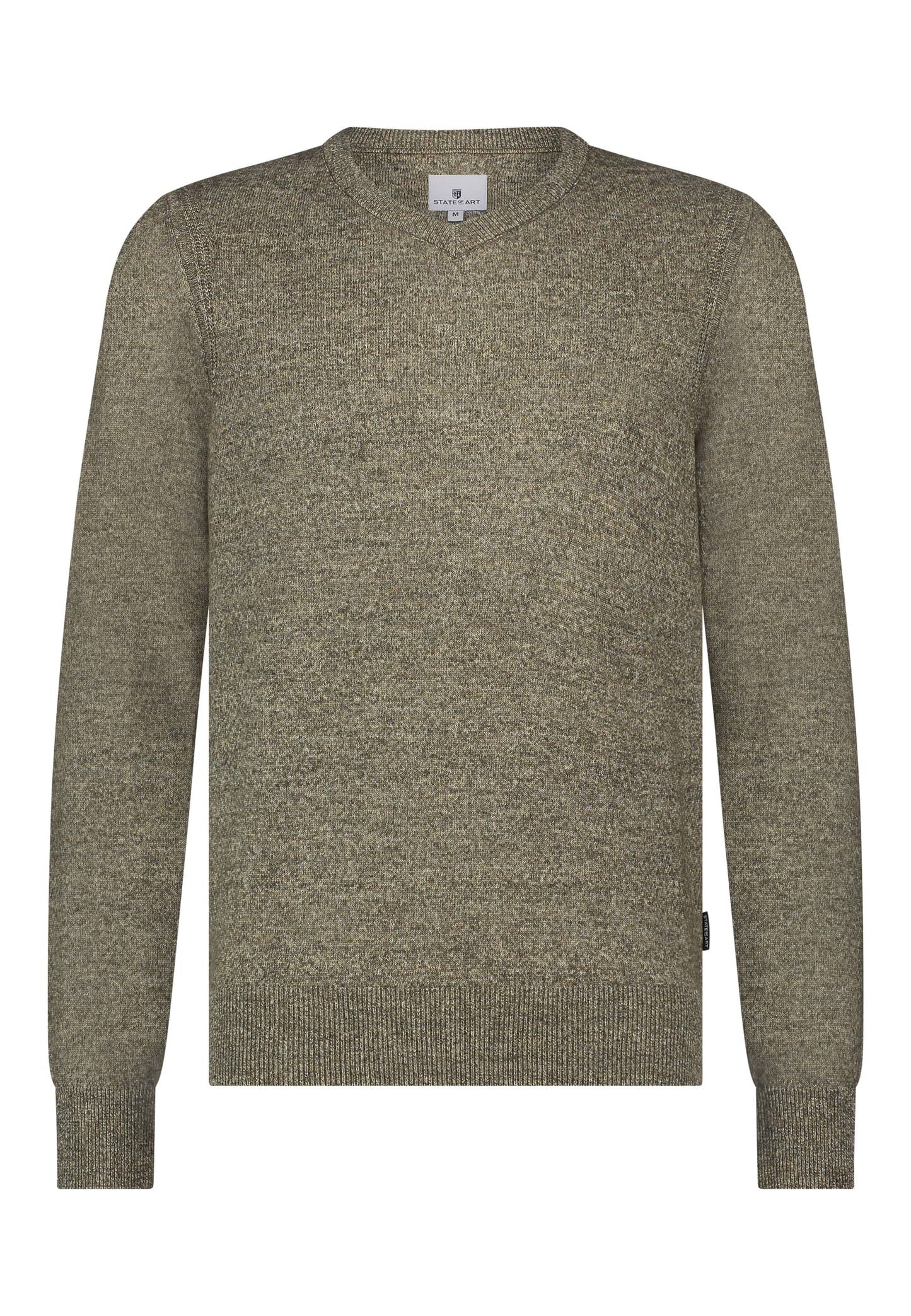 Grijze V-hals pullover State of Art - 24011/9200