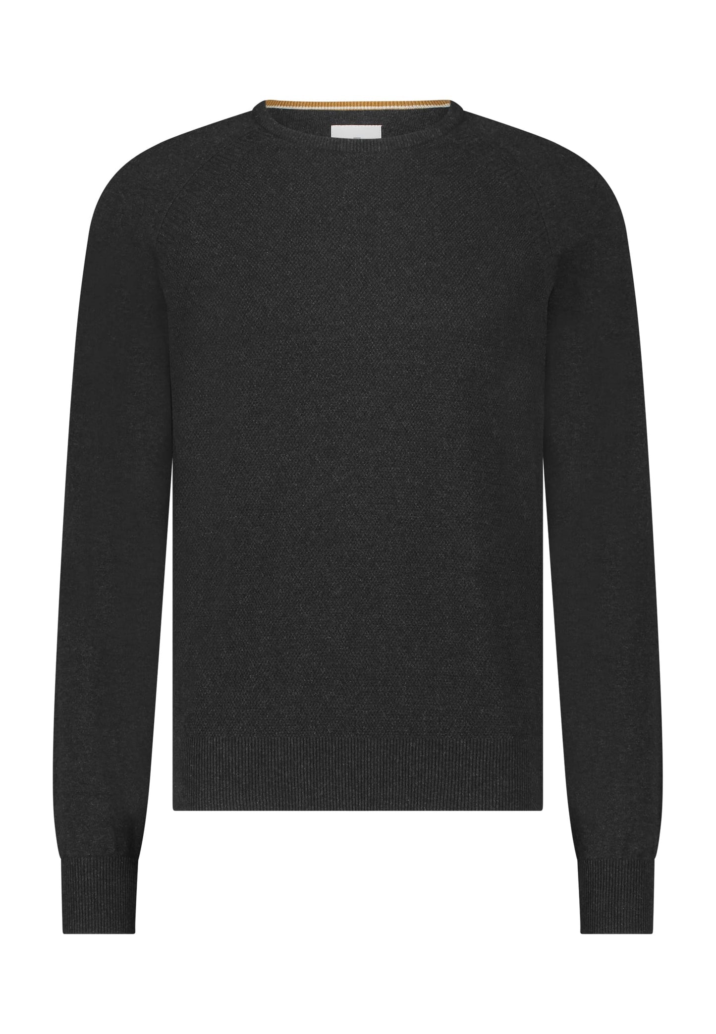 Navy structured cotton crew neck pullover State of Art - 24071/5900