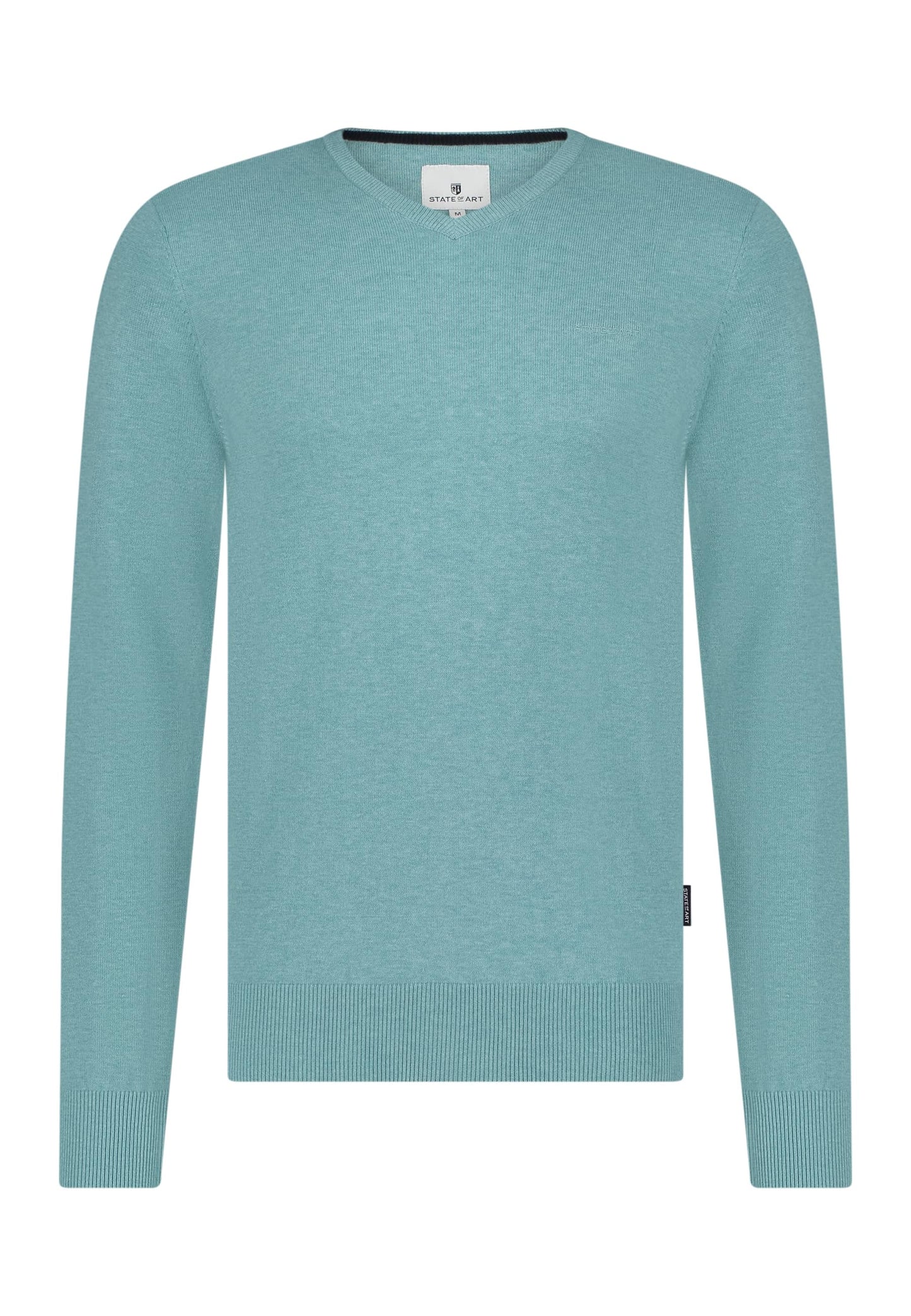 Red cotton V-neck pullover State of Art - 14030/4400