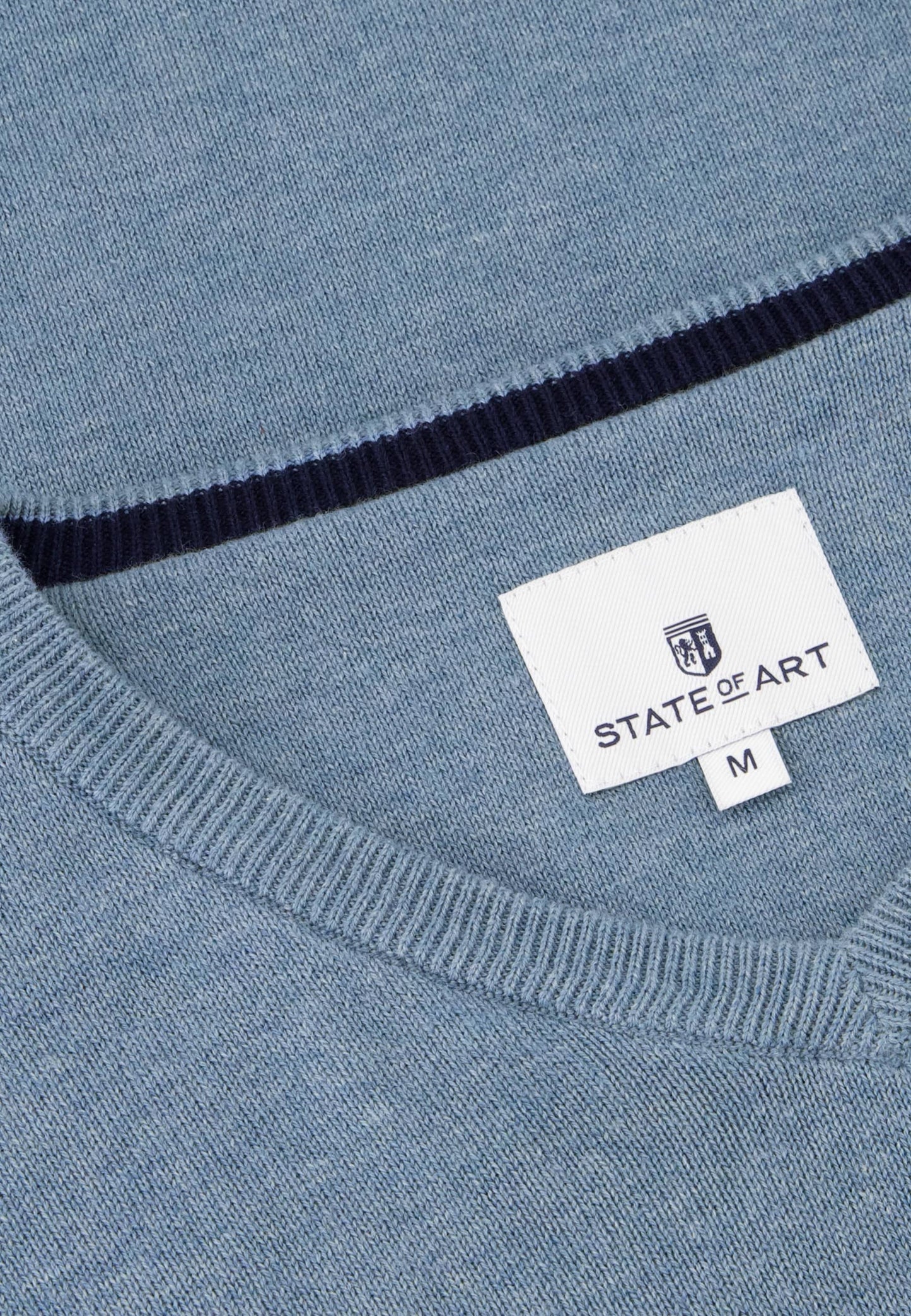 Red cotton V-neck pullover State of Art - 14030/4400
