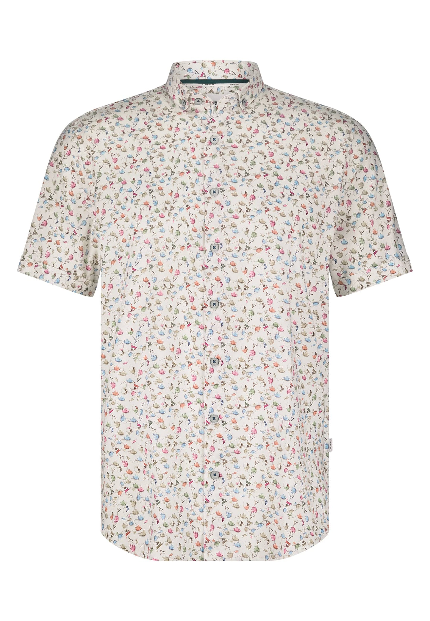 Multi color short sleeve regular fit shirt with print State of Art - 15291/1136