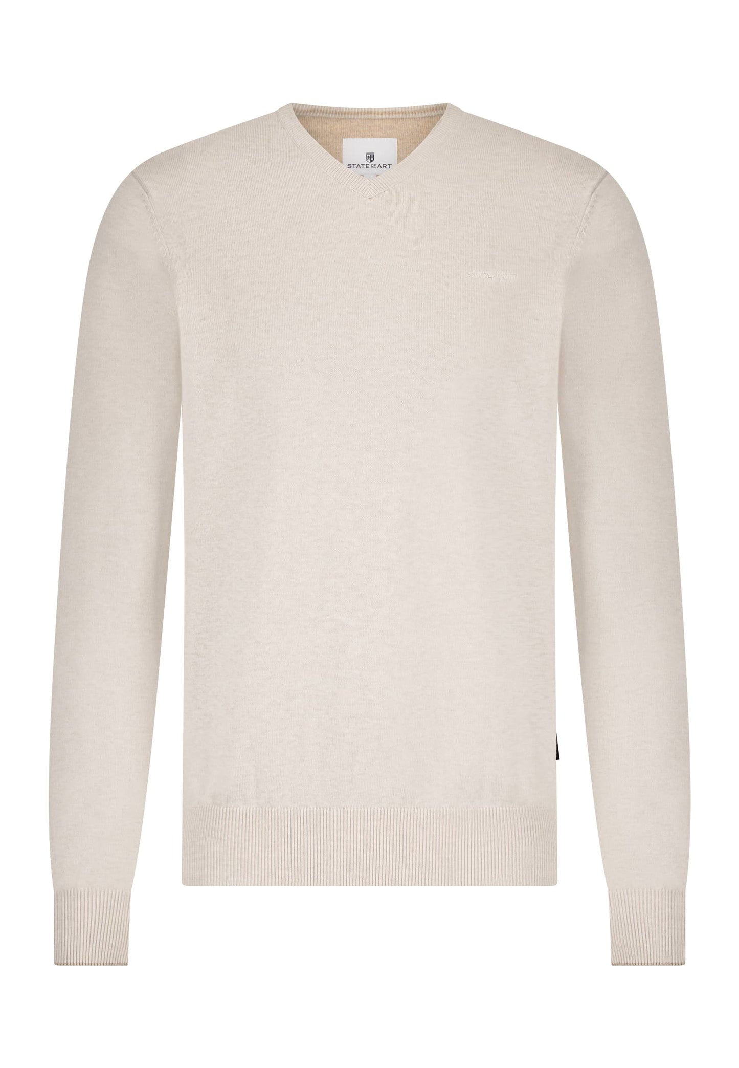 Blauwe katoenen V-hals trui State of Art - 15003/5600