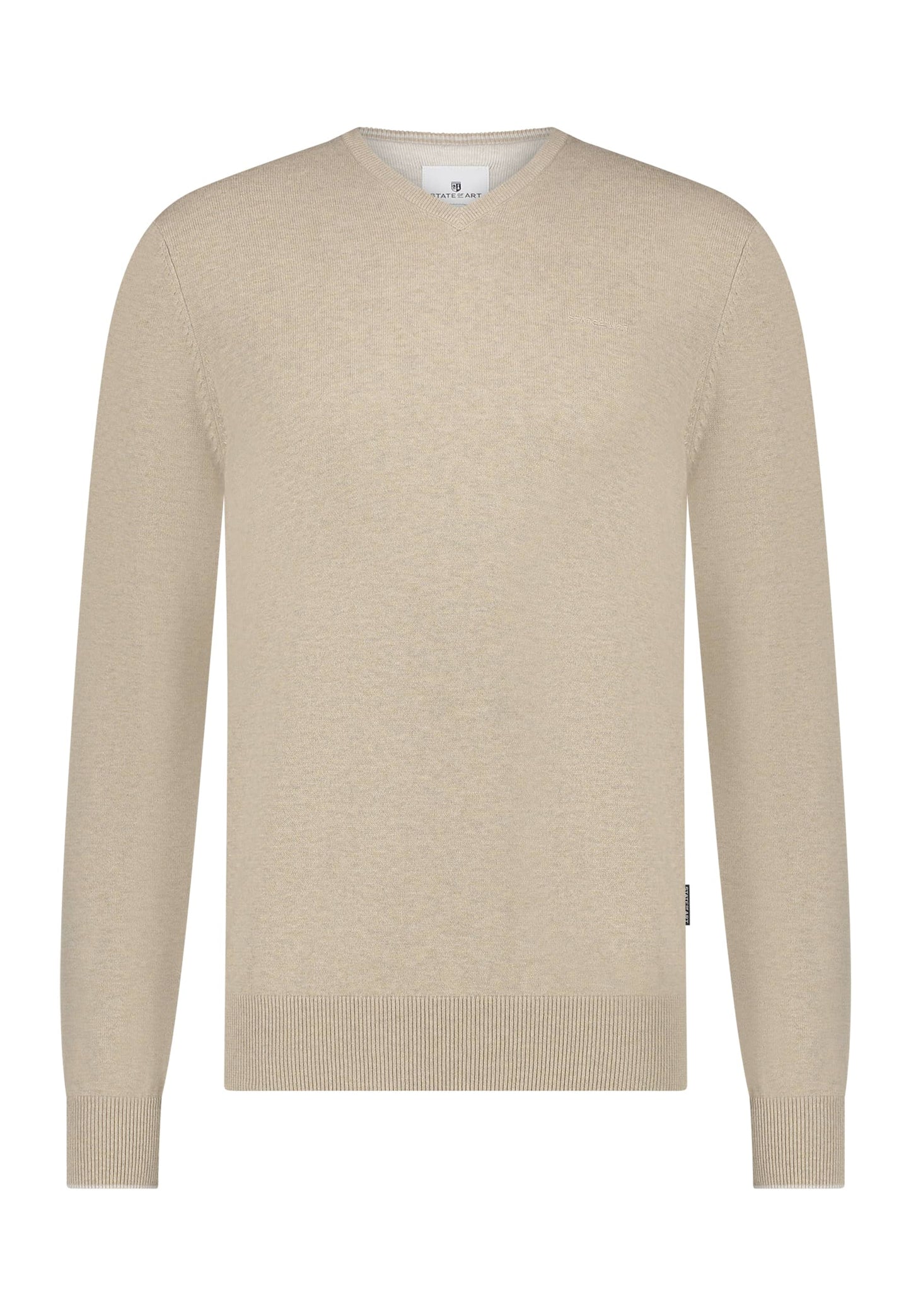 Blauwe katoenen V-hals trui State of Art - 15003/5600